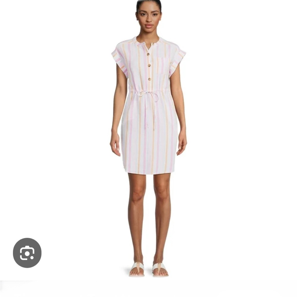 Striped Button-Down Dress